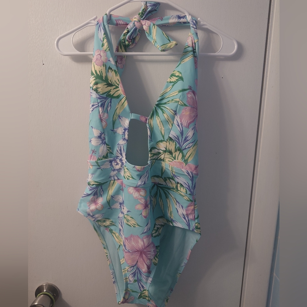 Victoria's Secret Adore Me Elegant Tropical Floral Swimsuit LG